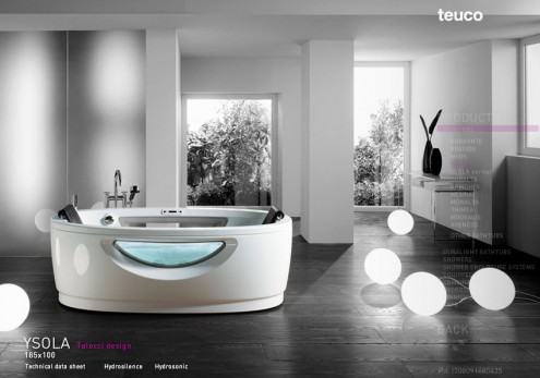 modern bath tub