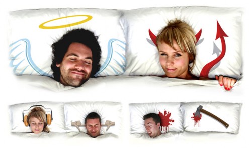 Angel and Devil Pillow