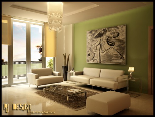 living room green