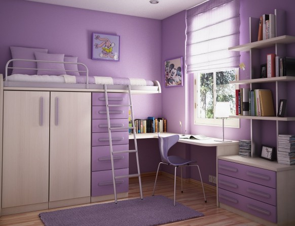 violet kids room