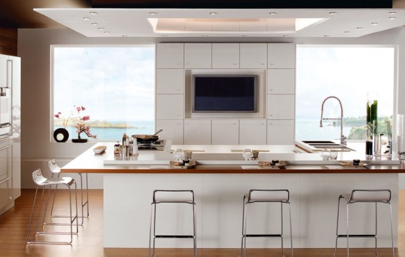 beautiful white scenic kitchen