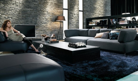 textured walls living room