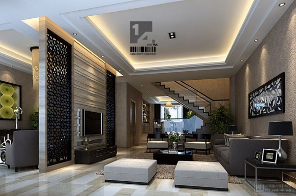 asian modern living room