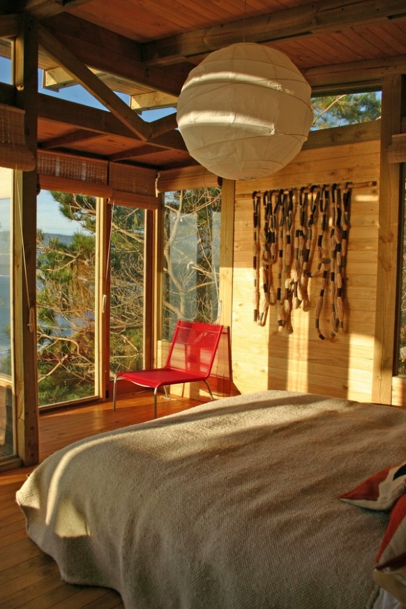 bedroom in wood
