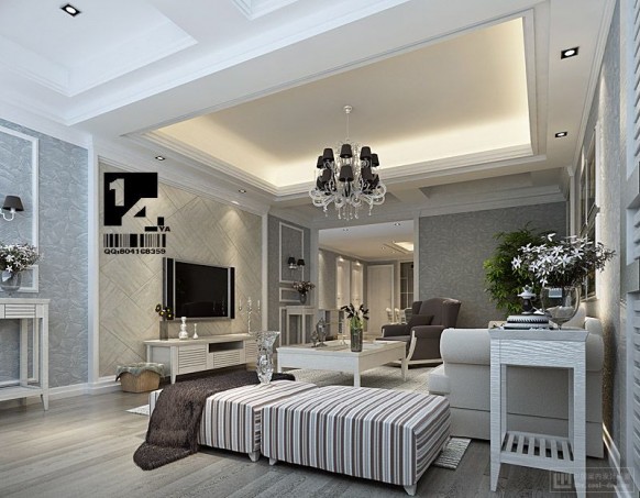 classic white living room