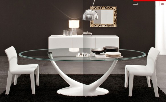 glass top dining table