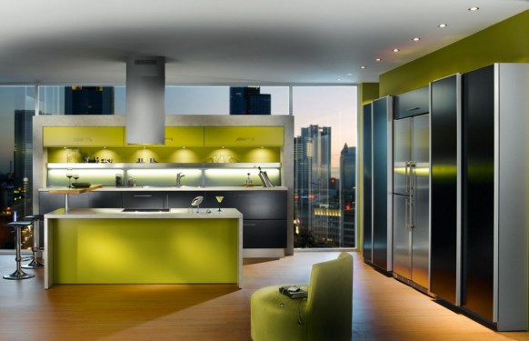 green apartment kitchen