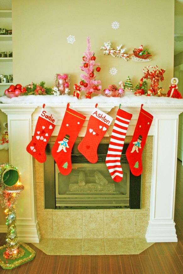 christmas interiors - fireplace