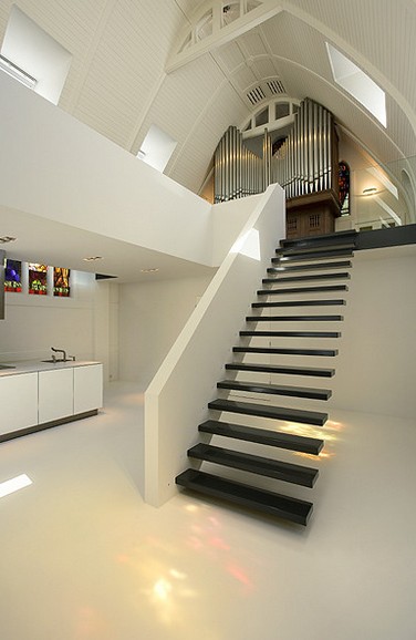 church remodeled- staircase