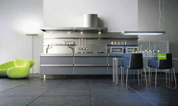 stainless steel kitchen