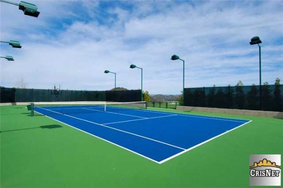 tennis court in petes house