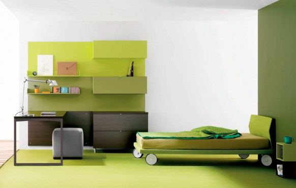 aqua green teen room