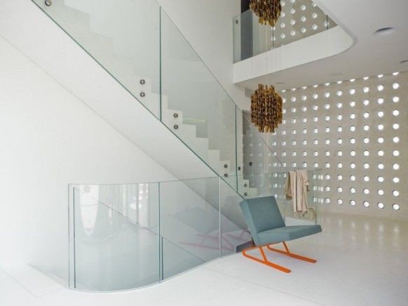 designer glass stairway