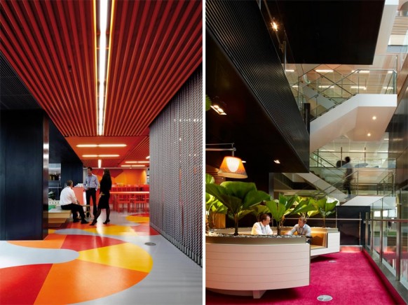 ANZ business centre colorful modern office spaces