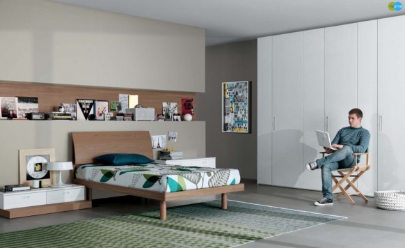 neutral Contemporary Teenagers bedroom