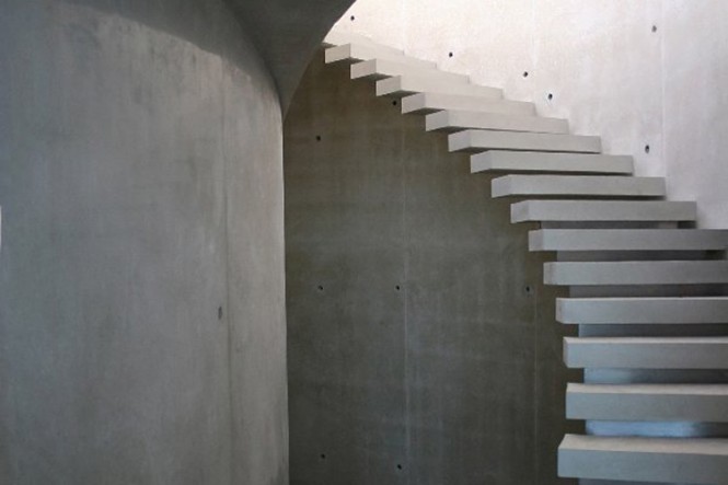 white spiral staircases