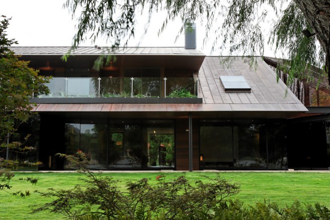 A good deal of glass, steel, and new details were used to completely reinvent the home.