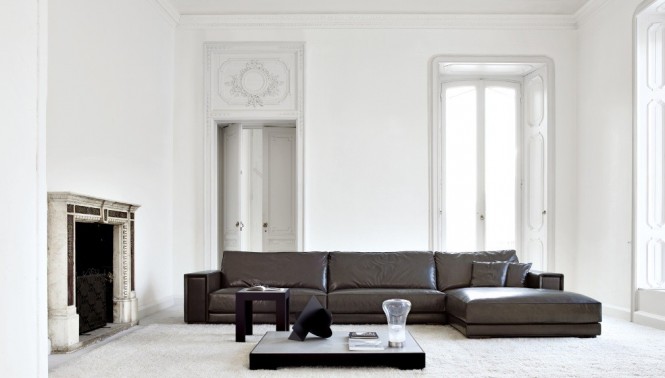 Busnesli Brown and White Large Living Room