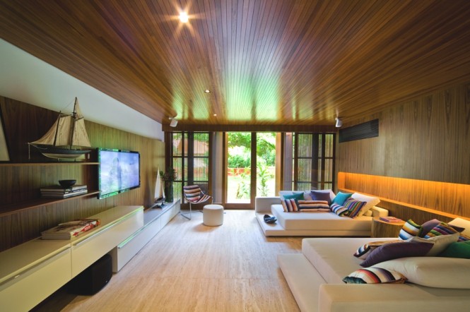 luxury wooden living room