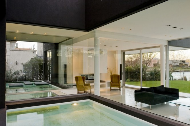 remy indoor pool and glass walls