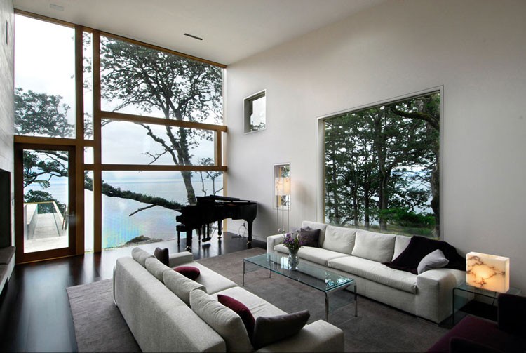 swaniwck living room with large windows | Interior Design Ideas