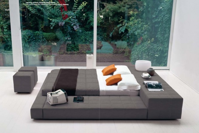 luxury-gray-orange-white-bedroom