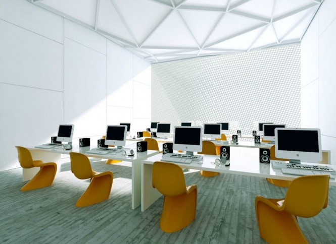 polish firm white and orange offices