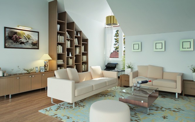 vu khoi elegant living room with teal and beige