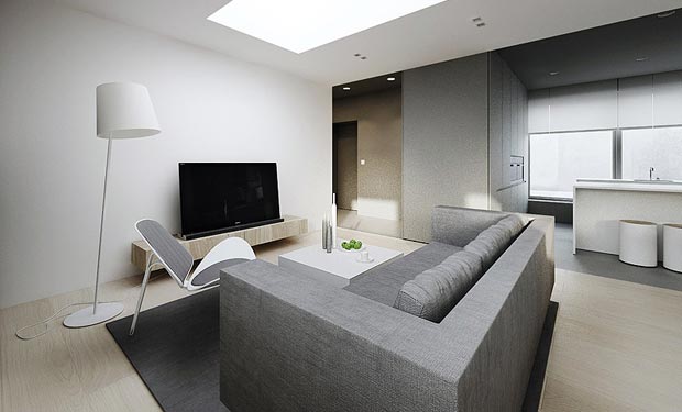 modern living room white