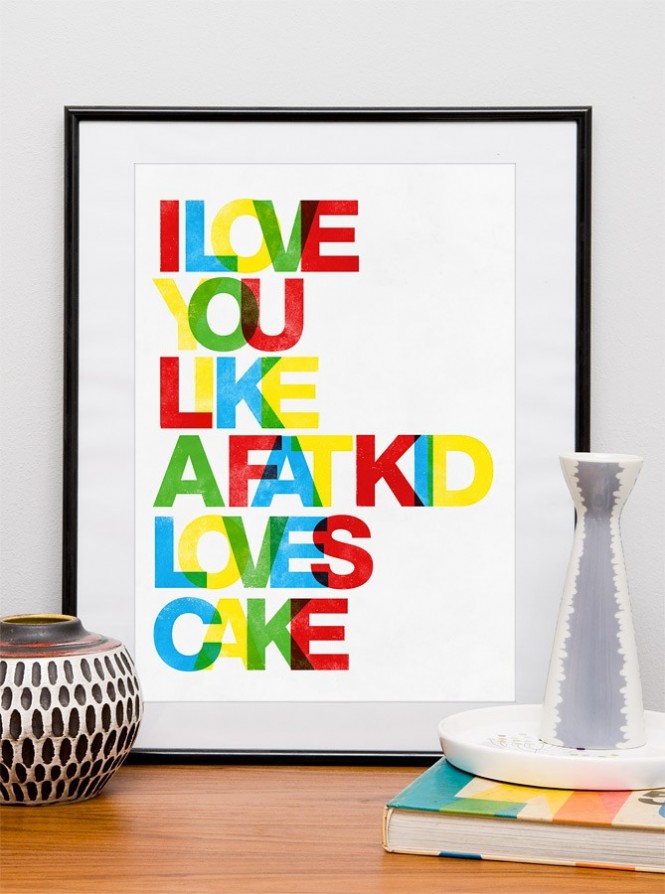 colorful type prints