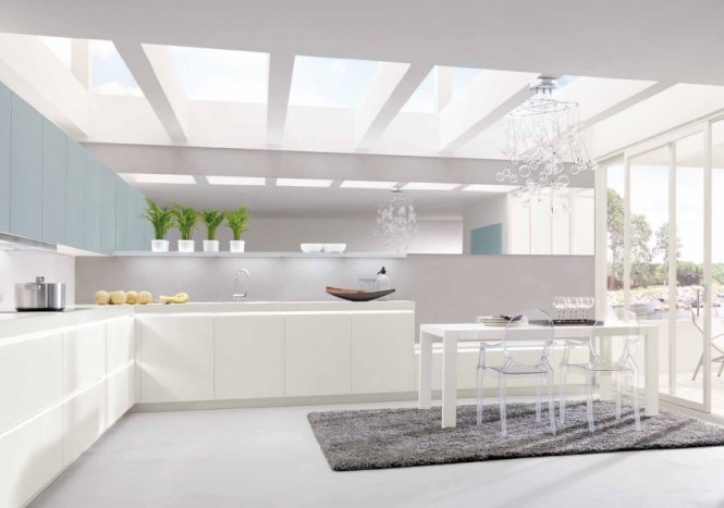 sparkling white kitchen