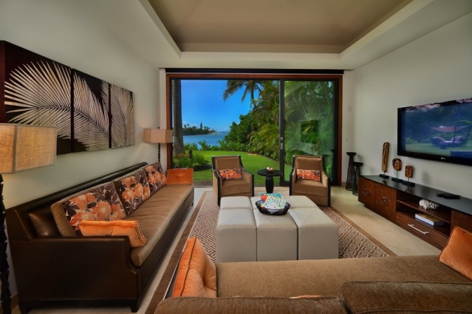 Maui brown cream living room