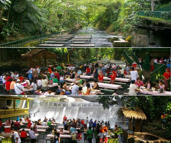 Waterfalls restaurant in river