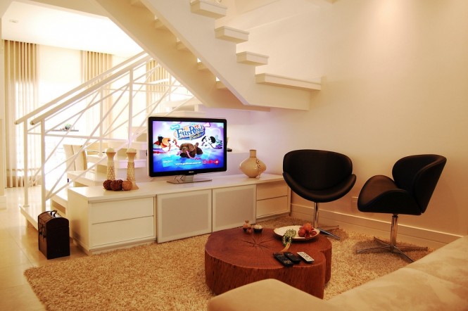 14 neutral living room modern staircase