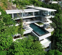 Boasting six bedrooms, a cantilevered 15m swimming pool with infinity edge, and an awesome panorama of the bright blue Andaman Sea, this impressive residence luxuriates in a dramatic mountain location on Kamala's Millionaires Mile.