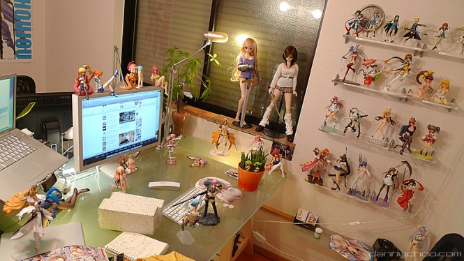 Manga figurine workspace