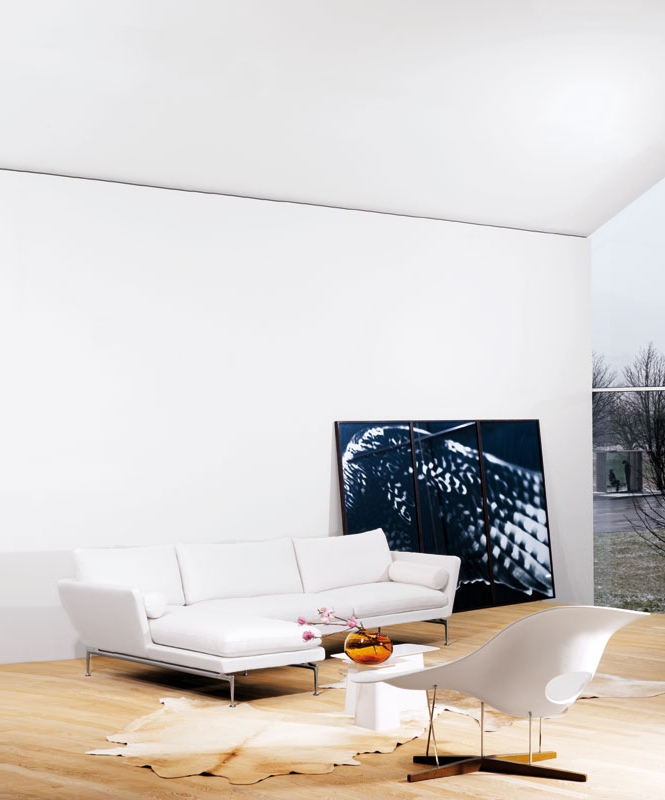 White sofa chair modern living room