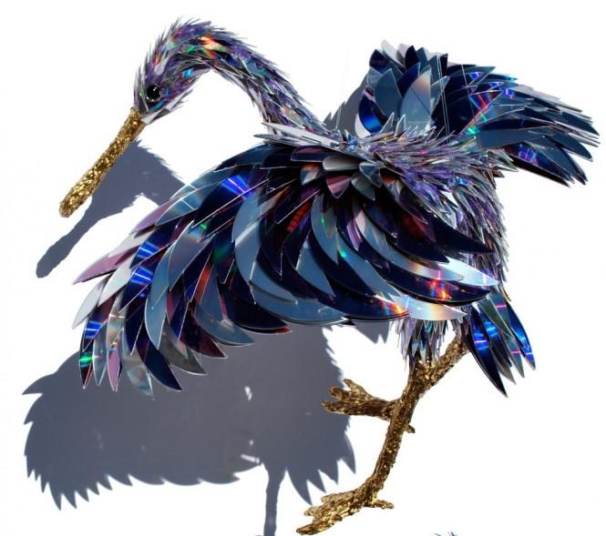 crane bird CD modern sculpture Sean Avery