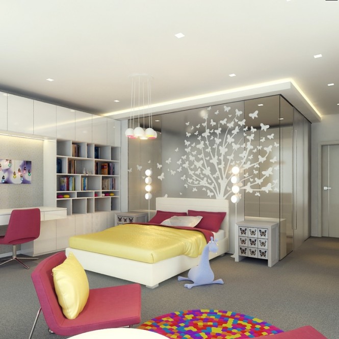 Colorful bedroom design