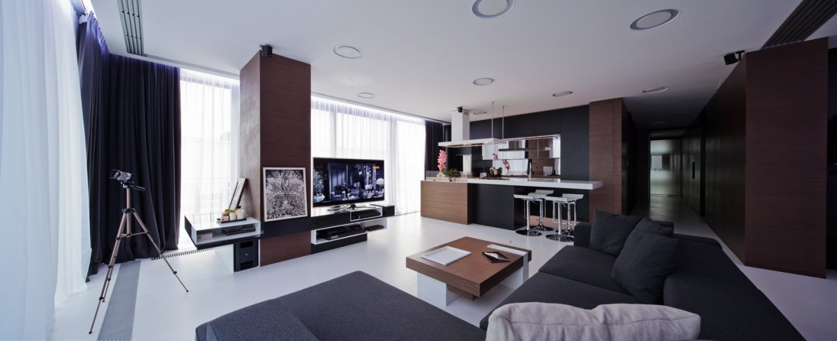 Black Brown Living Room Interior Design Ideas
