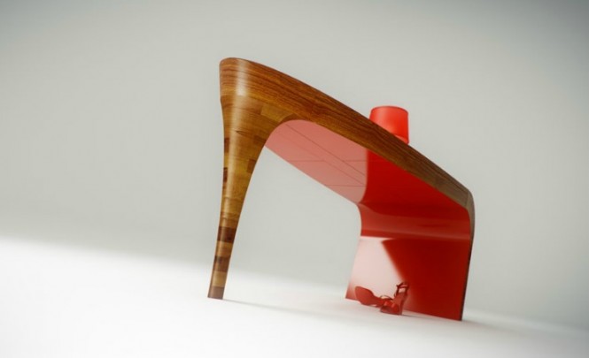 Shoe shaped Stiletto desk