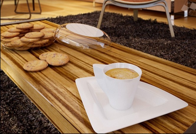 zebrano coffee table