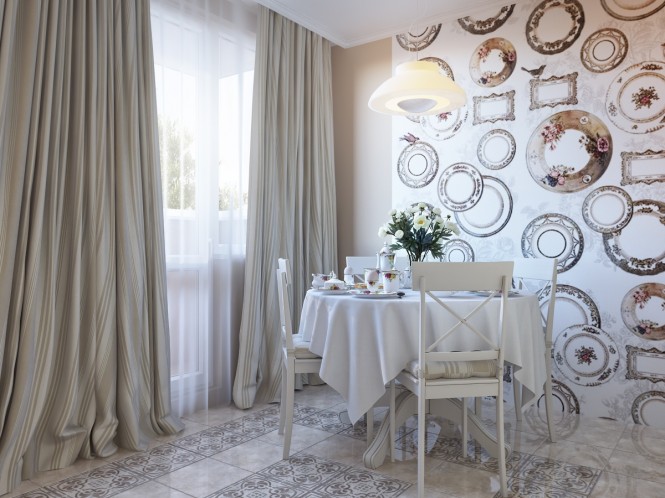 plate wallpaper dining decor