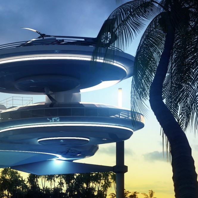 Due to the innovative design comprising individual modules that can be detached and replaced with new ones, Water Discus can also be expanded into a bigger resort complex, and may be constructed and reconstructed anywhere in the world, creating opportunities to live underwater on a permanent basis in an unlimited string of locations.