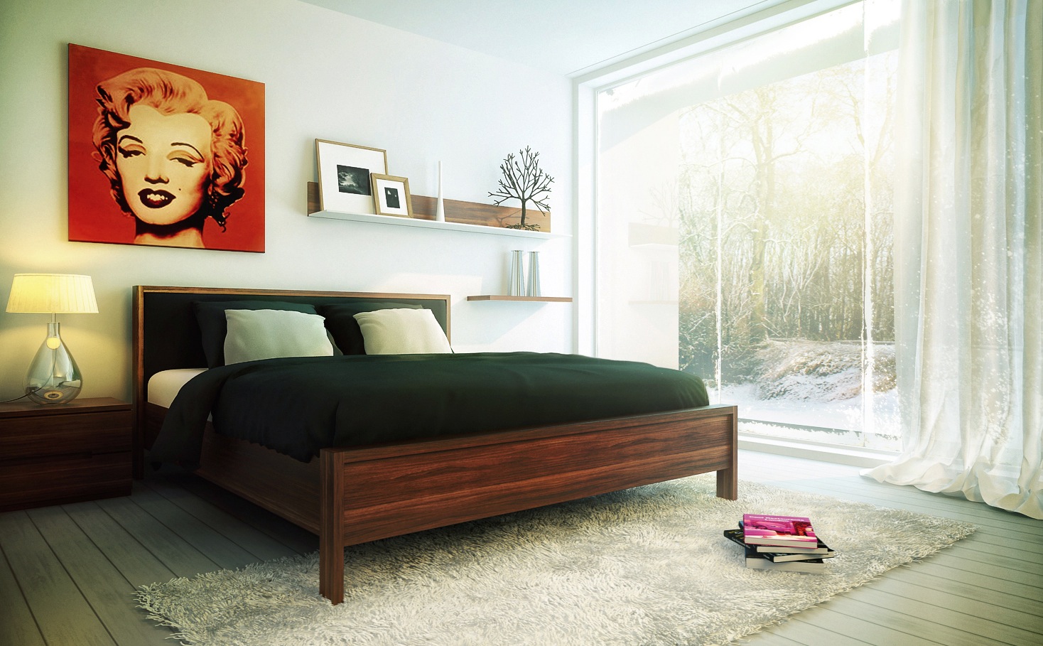 Understated Bedroom Decor Pop Art Interior Design Ideas