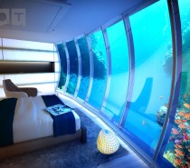 Underwater sea themed hotel room