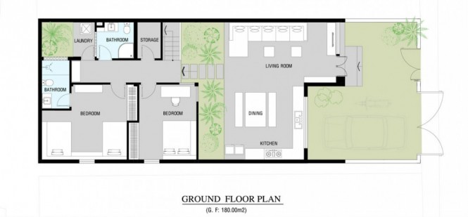 Modern home floor plan
