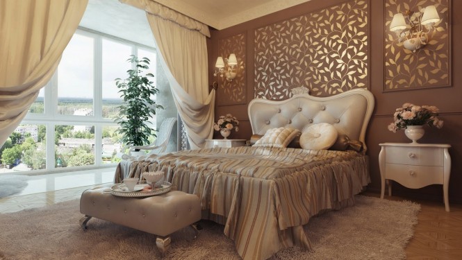 Traditional neutral bedroom design