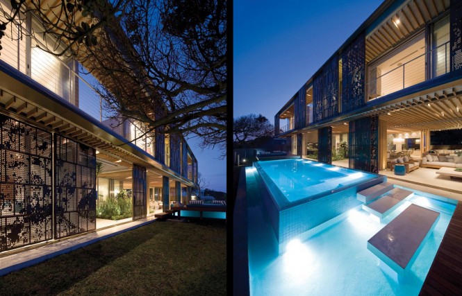 Contemporary outdoor swimming pool