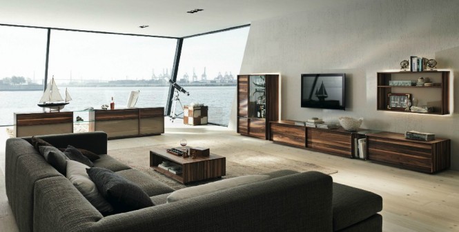 Gray brown living room